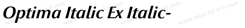 Optima Italic Ex Italic字体转换